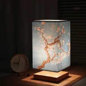 Lampe de chevet japonaise en style traditionnel
