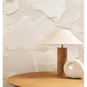 Élégante lampe de chevet japonaise en marbre