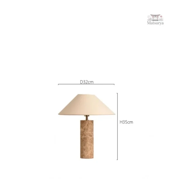 Lampe marbrée inspirée du style japonais