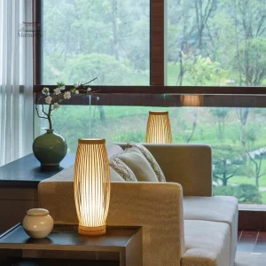 Éclairage doux avec une lampe japonaise