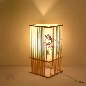 Lampe Japonaise en bambou à poser, style élégant et zen