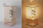 Éclairage japonais en bambou, design apaisant pour intérieur