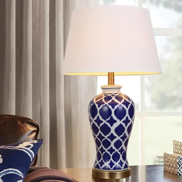 Lampe d'ambiance japonaise bleue
