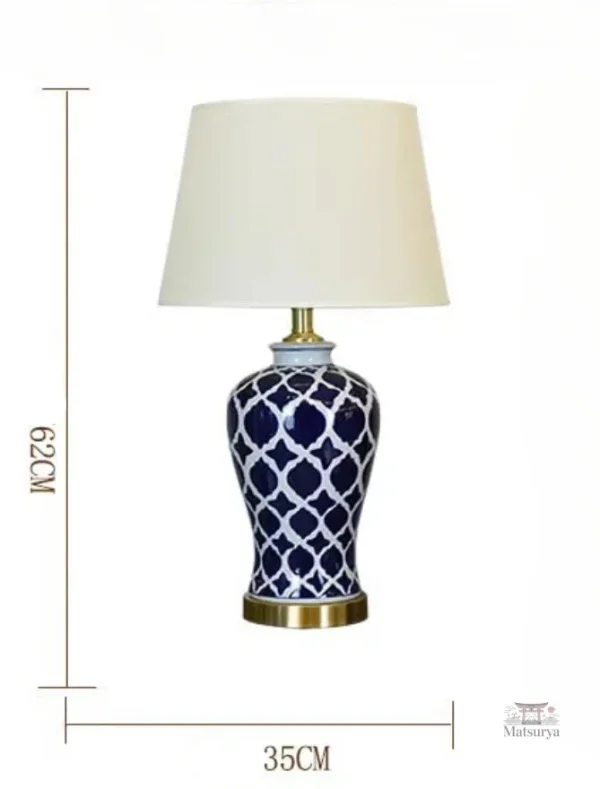 Lampe vintage japonaise couleur bleue