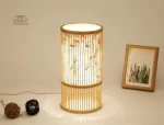 Élégante lampe japonaise en bambou pour intérieur moderne