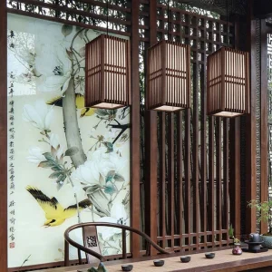 Lampe minimaliste d'inspiration japonaise pour intérieur moderne