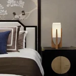 Éclairage japonais en bois pour intérieur apaisant