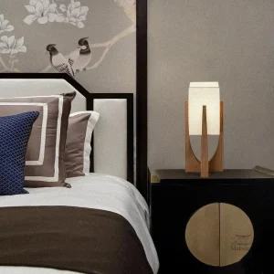 Éclairage japonais en bois pour intérieur apaisant