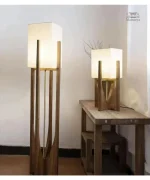 Lampe décorative japonaise en bois, lumière douce