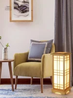 Lampe en Bois inspirée de l'esthétique japonaise