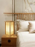 Décoration lumineuse Japonaise en matériau naturel