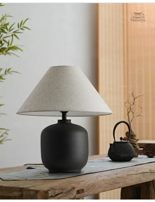 Lampe en céramique inspirée du design japonais