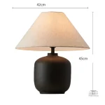 Lampe épurée en céramique, style japonais élégant