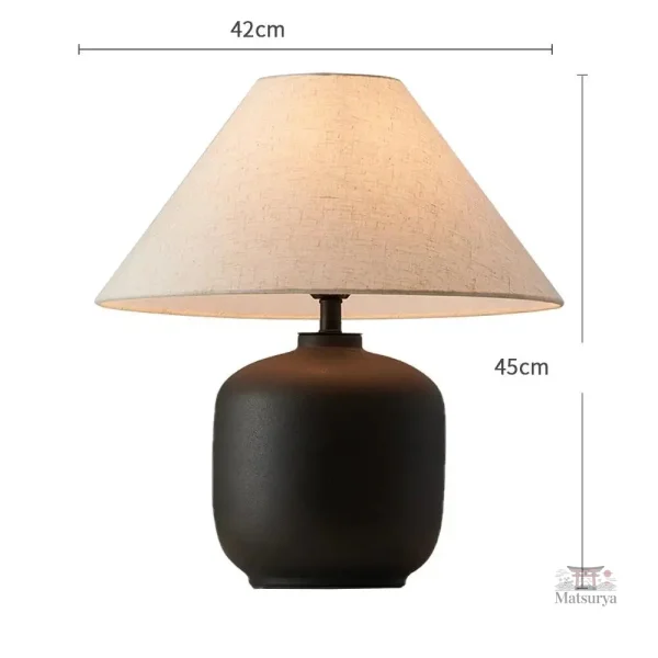 Lampe épurée en céramique, style japonais élégant