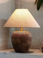 Lampe Japonaise en céramique et tissu décoratif