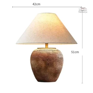Lampe en céramique japonaise, style traditionnel, éclairage doux