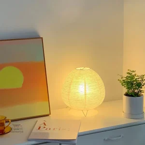 Lampe japonaise en papier, accessoire de décoration unique
