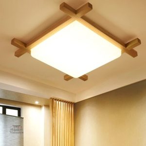 Plafonnier japonais en style traditionnel