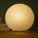 Lampe japonaise ronde en papier traditionnel