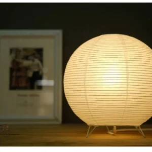 Élégante lampe japonaise en forme ronde