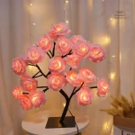 Lampe Japonaise Roses avec motifs floraux élégants