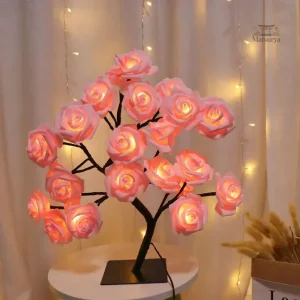 Lampe Japonaise Roses avec motifs floraux élégants