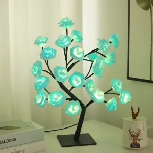 Éclairage japonais avec design de roses délicates