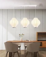 Lampe suspendue en soie japonaise