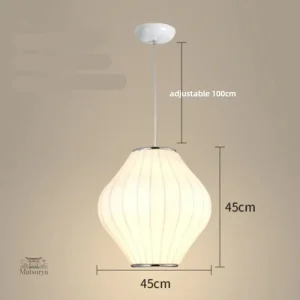 Lampe en soie japonaise, design suspendu
