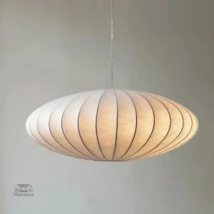 Lampe suspendue ovale japonaise en papier