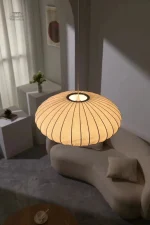 Éclairage japonais ovale, design suspendu