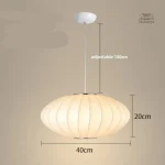 Lampe ovale japonaise pour ambiance lumineuse