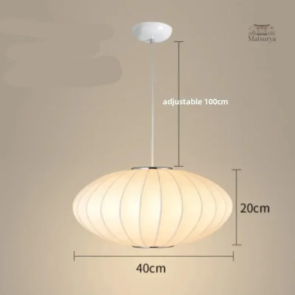 Lampe ovale japonaise pour ambiance lumineuse