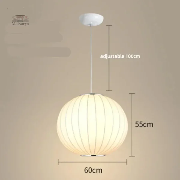 Suspension lumineuse ronde asiatique