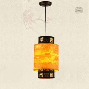 Lampe suspendue en bois au design japonais élégant