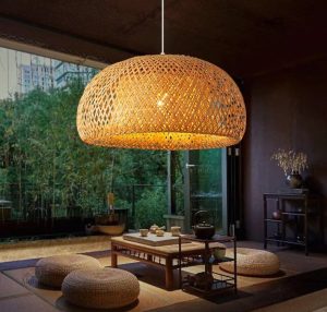 Lampe Suspendue en Bambou - Éclairage japonais élégant