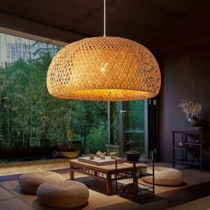 Lampe Suspendue en Bambou - Éclairage japonais élégant