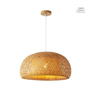 Lampe japonaise en bambou - Design suspendu naturel