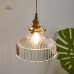 Lampe suspendue en verre au style japonais