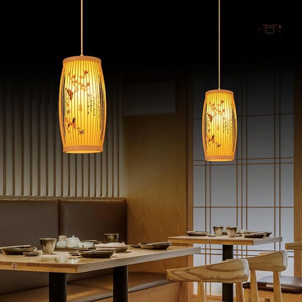 lampe-suspendue-japonaise-fleurie-1 Lampe Suspendue Japonaise Fleurie