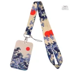 Accessoire japonais avec motifs de vagues