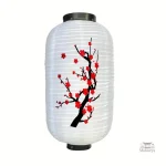Lanterne japonaise en blanc, accessoire décoratif de jardin