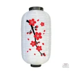 Lanterne japonaise aux fleurs blanches élégantes