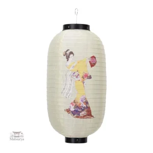 Lanterne japonaise blanche Geisha décorative
