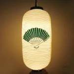 Lanterne japonaise éventail vert