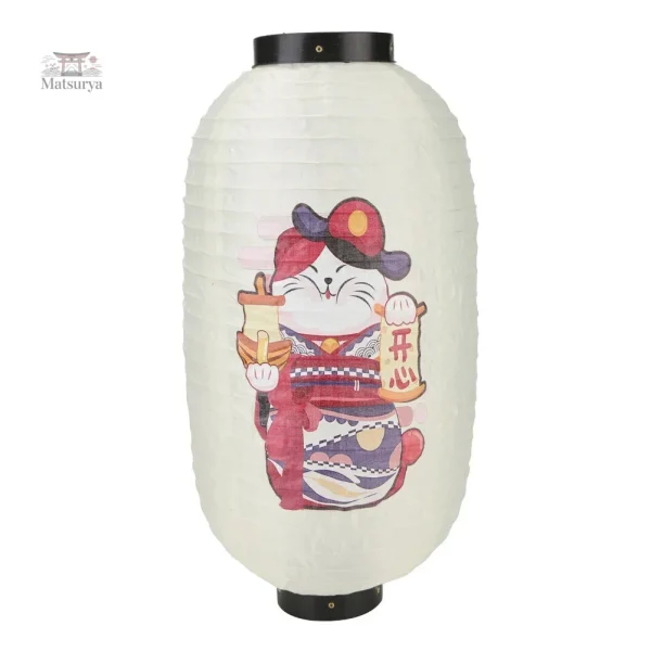 lanterne-japonaise-papier-chat-1 Lanterne japonaise en papier avec motif de chat