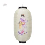 Lanterne japonaise en papier de style geisha