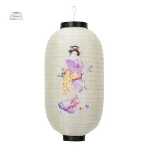 Lanterne japonaise en papier de style geisha