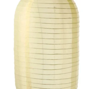 Lanterne japonaise pliable beige en papier décoratif
