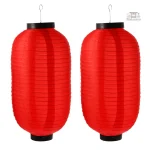 Lanterne rouge en papier, style japonais, décorative et pliable